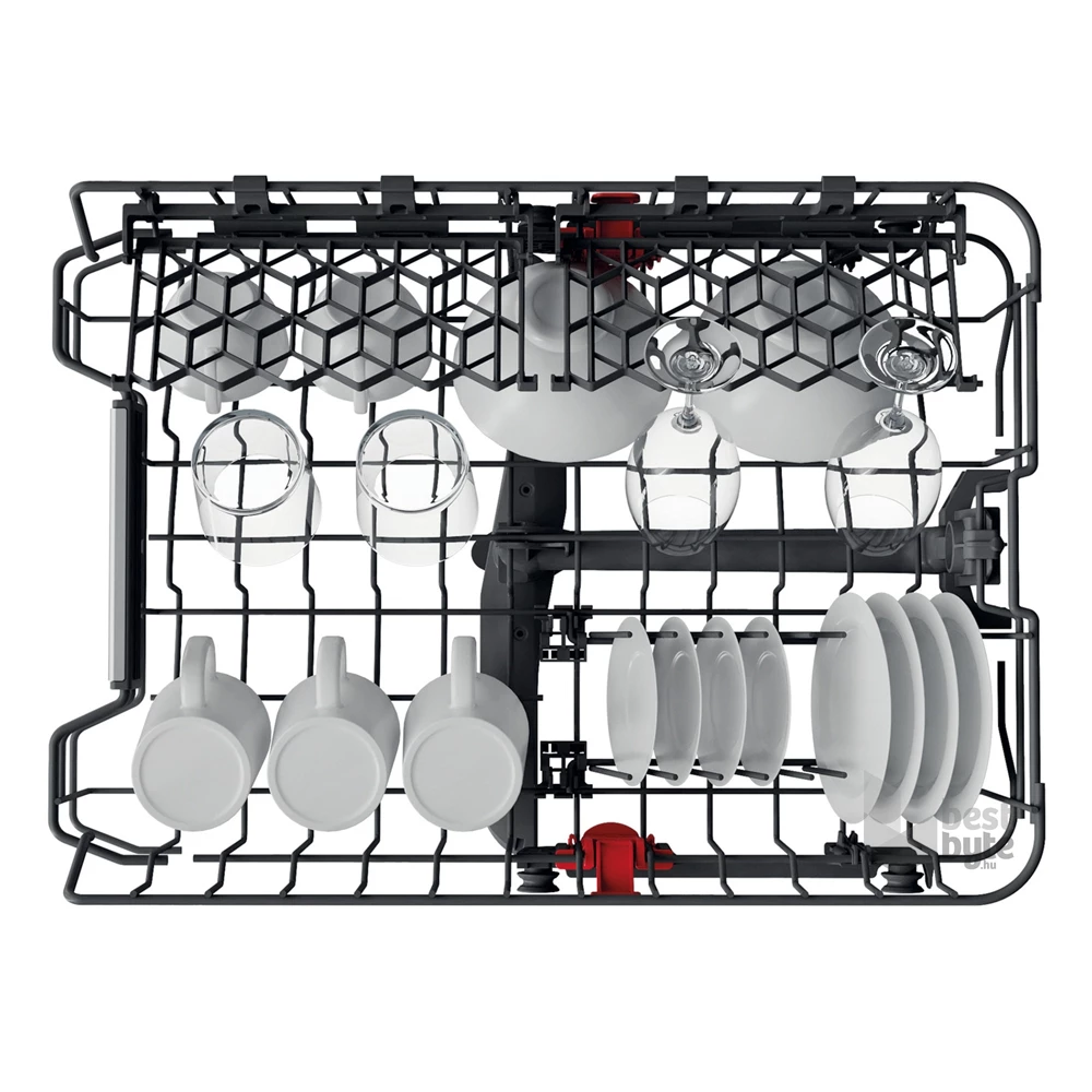 Whirlpool WSFO 3O34 PF X inox, programok száma: 8, keskeny szabadonálló, 10 terítékes mosogatógép 