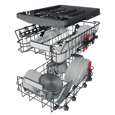 Whirlpool WSFO 3O34 PF X keskeny 10 terítékes inox mosogatógép