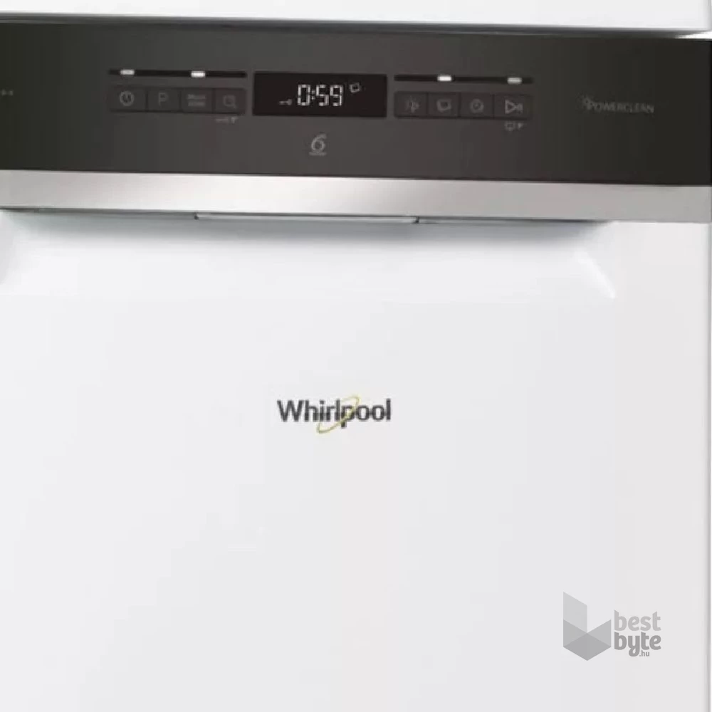 Whirlpool WSFO 3O34 PF fehér, programok száma: 8, keskeny szabadonálló, 10 terítékes mosogatógép 