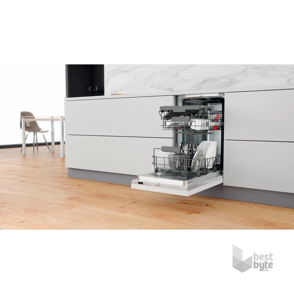 Whirlpool WSIC 3M27 C programok száma: 6, keskeny beépíthető, 10 terítékes mosogatógép 
