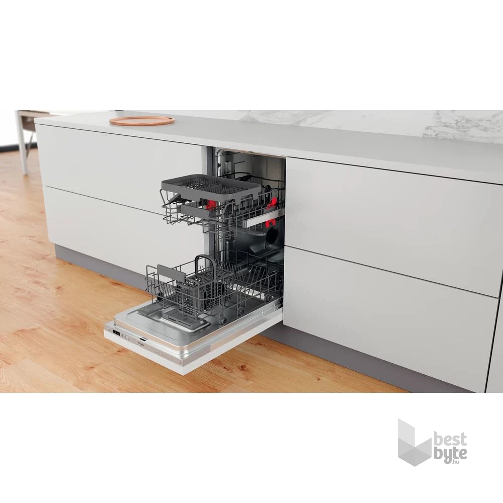 Whirlpool WSIC 3M27 C programok száma: 6, keskeny beépíthető, 10 terítékes mosogatógép 