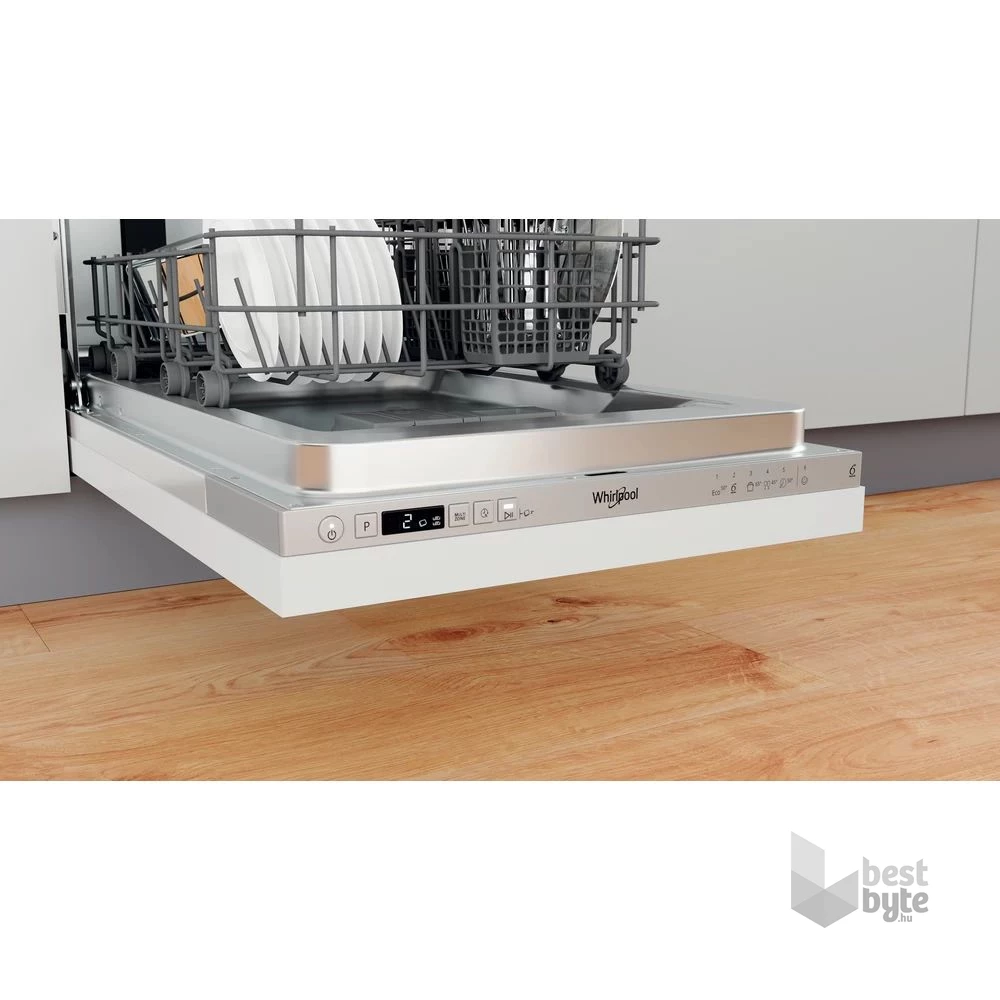 Whirlpool WSIC 3M27 C programok száma: 6, keskeny beépíthető, 10 terítékes mosogatógép 