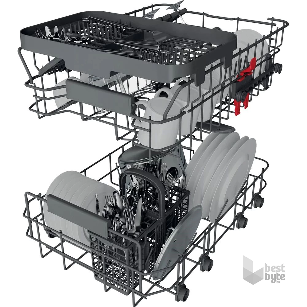 Whirlpool WSIC 3M27 C programok száma: 6, keskeny beépíthető, 10 terítékes mosogatógép 