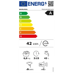 Whirpool TDLR 6261BS EU/N 6 kg felültöltős mosógép