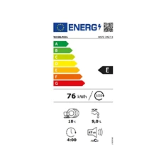 Whirlpool WSBC 3M27 X programok száma: 6, szabadonálló, 10 terítékes mosogatógép 