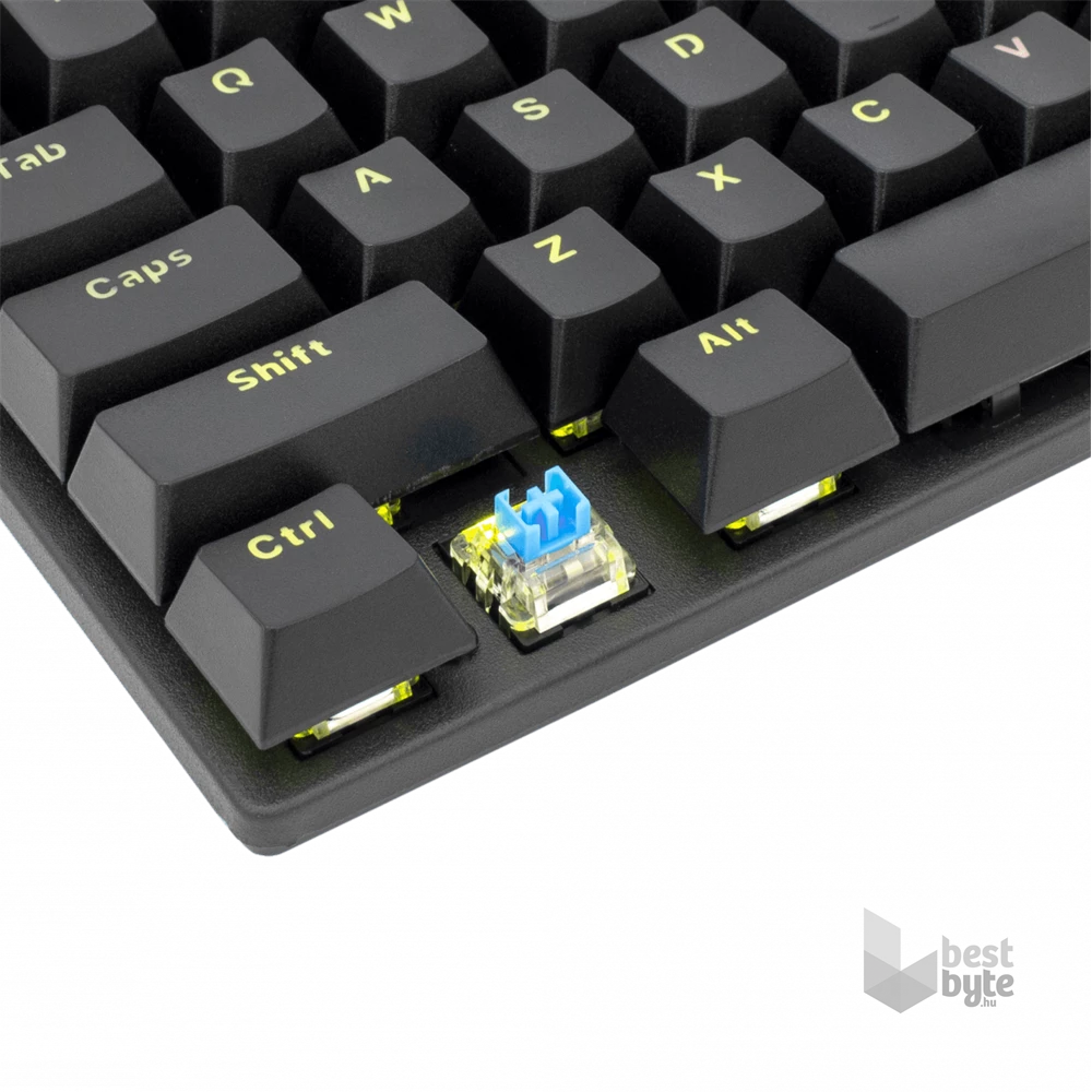 White Shark COMMANDOS GK-2106B/BL-HU fekete mechanikus magyar (blue switch) gamer billentyűzet