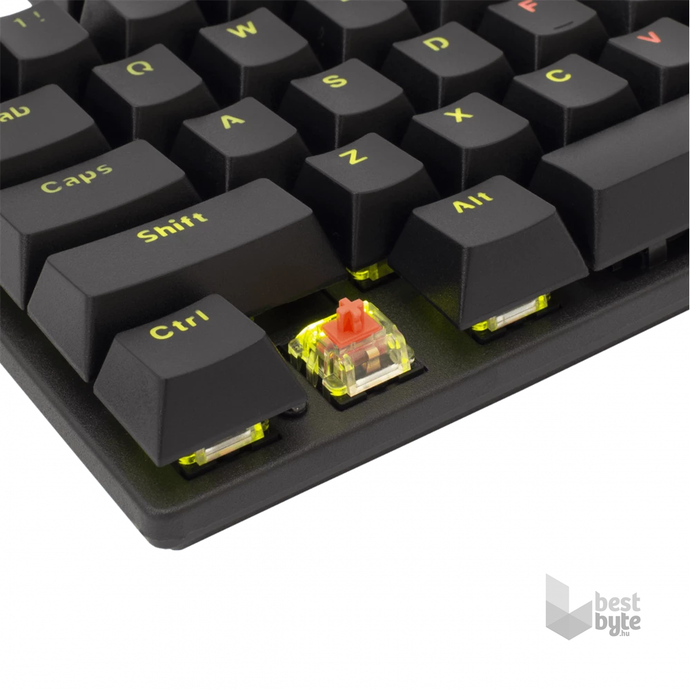 White Shark COMMANDOS GK-2106B/R-HU fekete mechanikus magyar (red switch) gamer billentyűzet