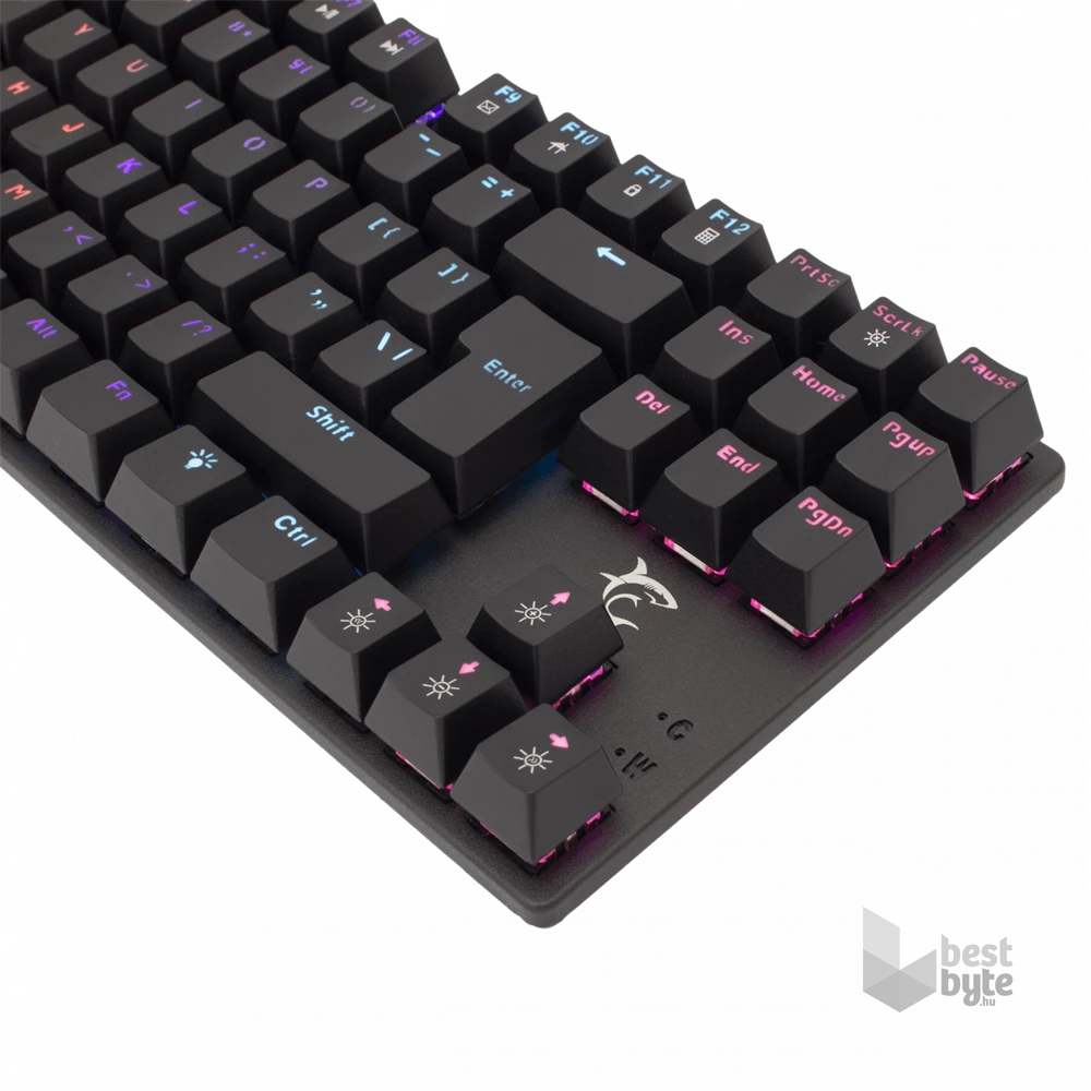 White Shark COMMANDOS GK-2106B/R-HU fekete mechanikus magyar (red switch) gamer billentyűzet