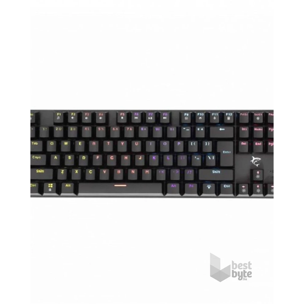 White Shark COMMANDOS GK-2106B/BL-HU fekete mechanikus magyar (blue switch) gamer billentyűzet