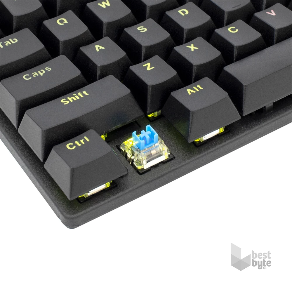 White Shark COMMANDOS GK-2106B/BL-HU fekete mechanikus magyar (blue switch) gamer billentyűzet