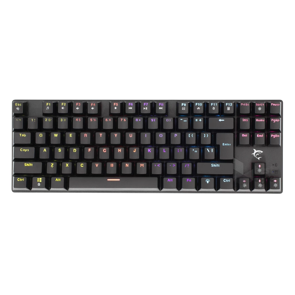 White Shark COMMANDOS GK-2106B/R-HU fekete mechanikus magyar (red switch) gamer billentyűzet