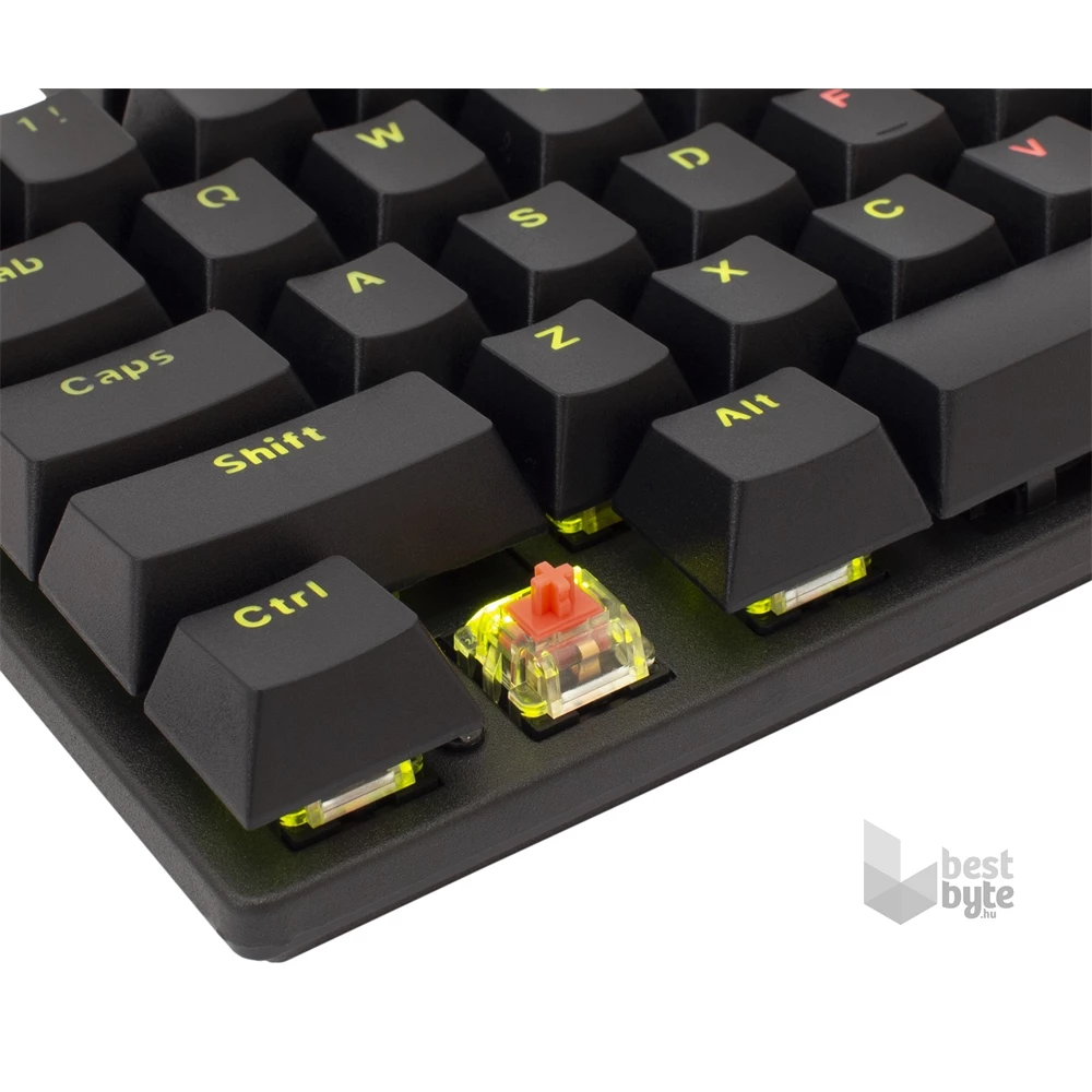White Shark COMMANDOS GK-2106B/R-HU fekete mechanikus magyar (red switch) gamer billentyűzet