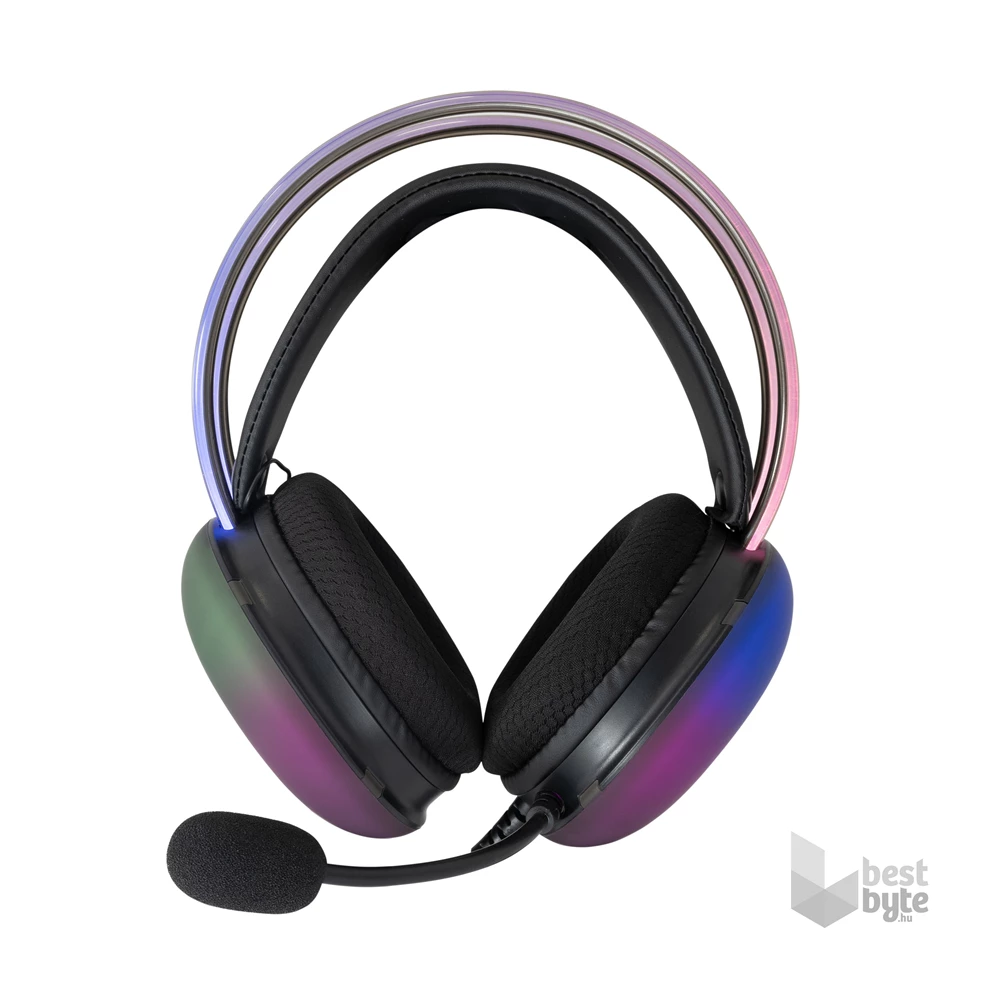 White Shark FIREFLY GH-2342B fekete gamer fejhallgató