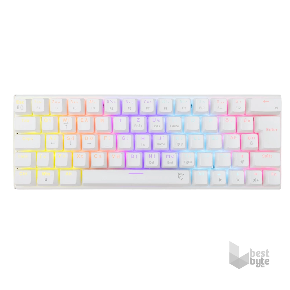 White Shark GK-002223V2-W/BL-HU Wakizashi 2 HUN fehér (blue switch) gamer billentyűzet