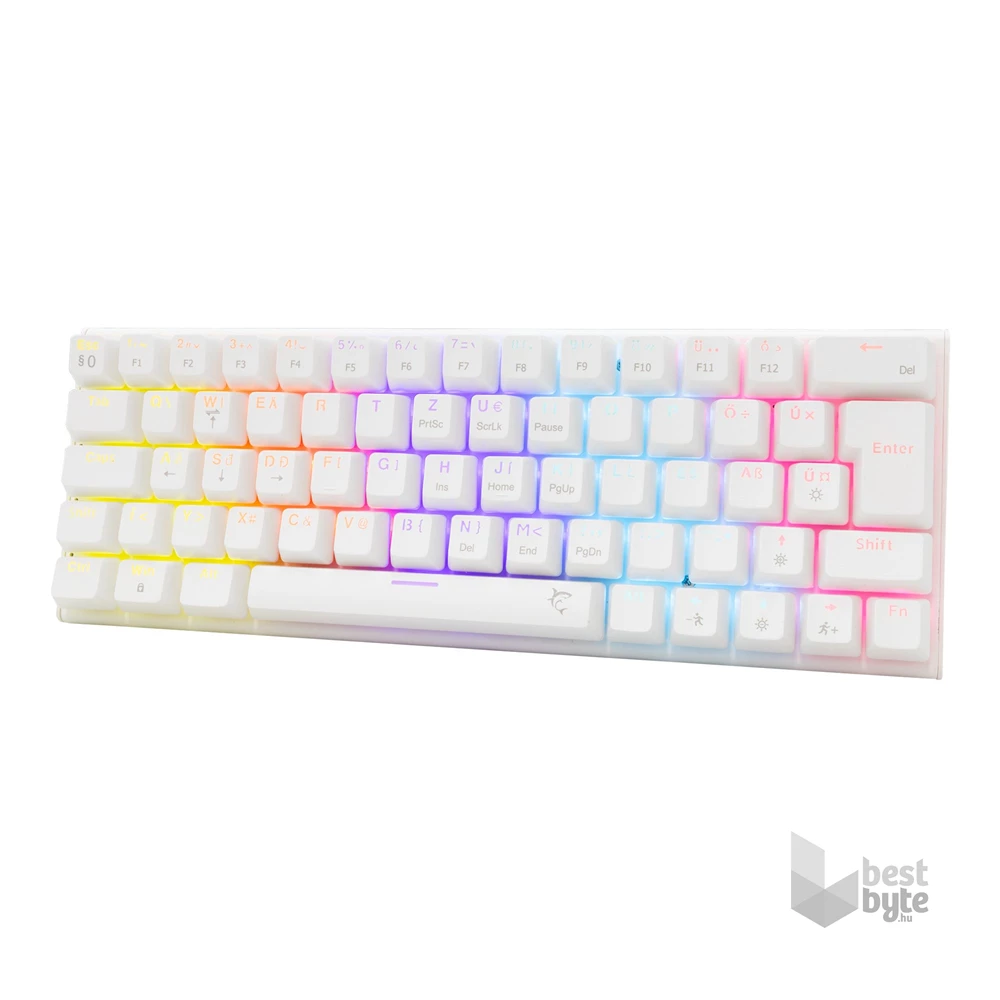 White Shark GK-002223V2-W/BL-HU Wakizashi 2 HUN fehér (blue switch) gamer billentyűzet
