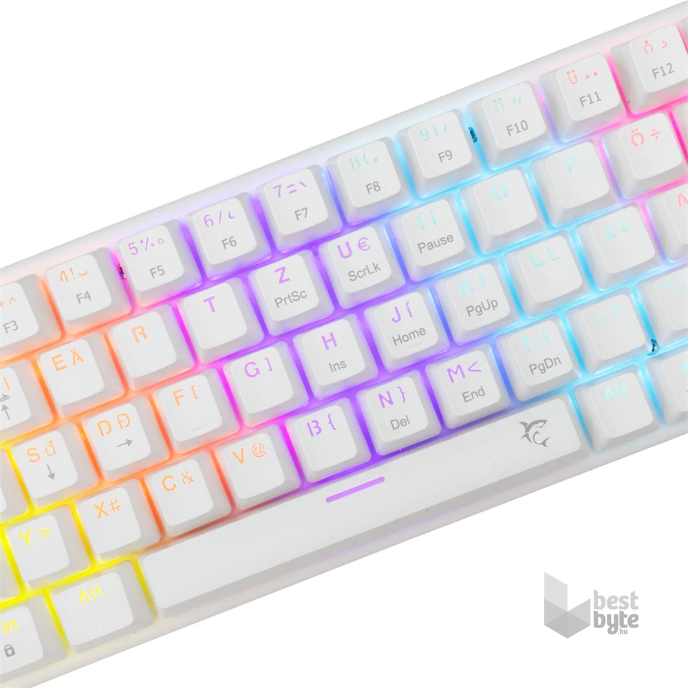White Shark GK-002223V2-W/BL-HU Wakizashi 2 HUN fehér (blue switch) gamer billentyűzet