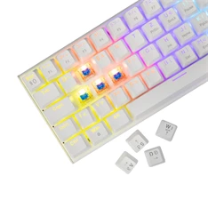White Shark GK-002223V2-W/BL-HU Wakizashi 2 HUN fehér (blue switch) gamer billentyűzet