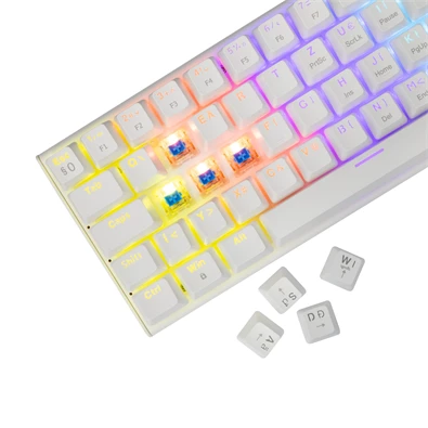 White Shark GK-002223V2-W/BL-HU Wakizashi 2 HUN fehér (blue switch) gamer billentyűzet