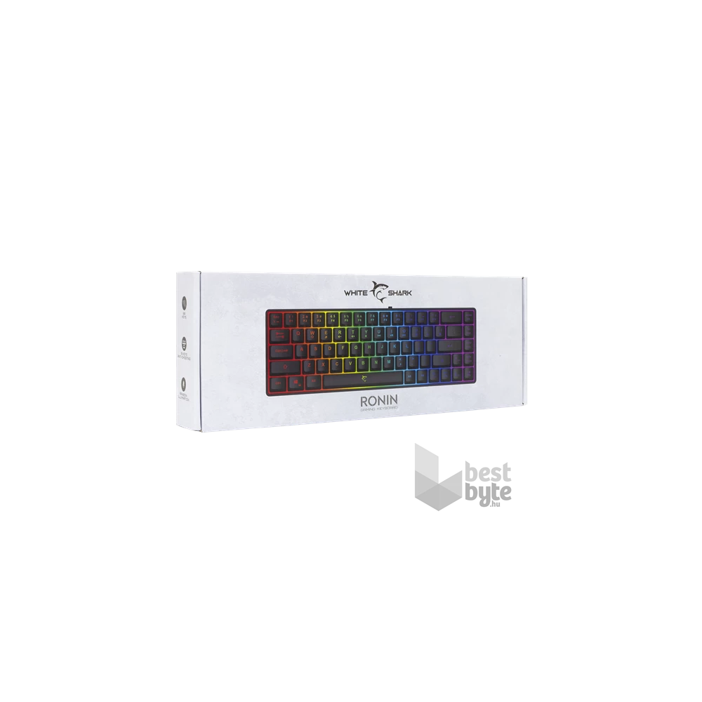 White Shark GK-2201B-HU RONIN-B fekete gamer billentyűzet