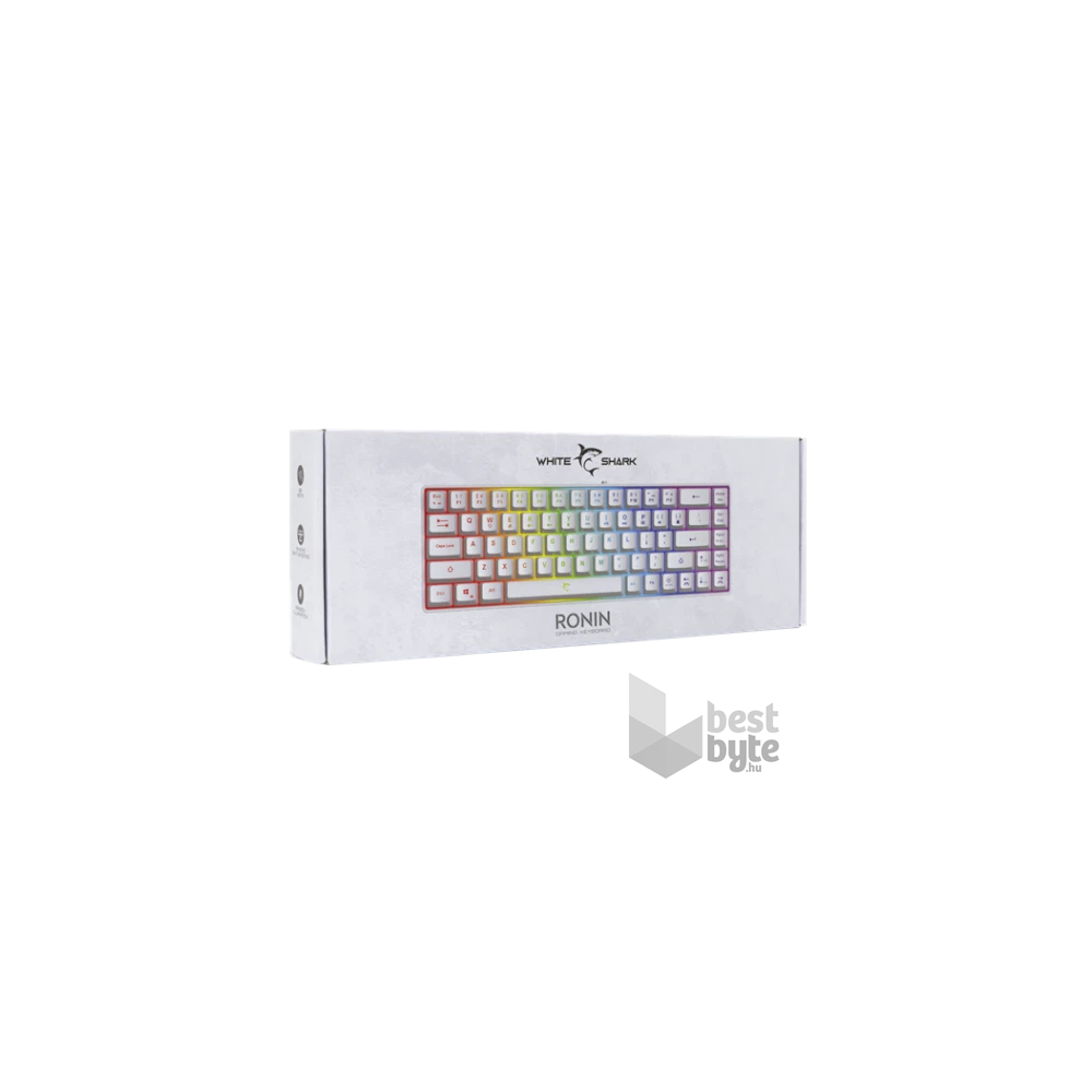 White Shark GK-2201W-HU RONIN-W fehér gamer billentyűzet
