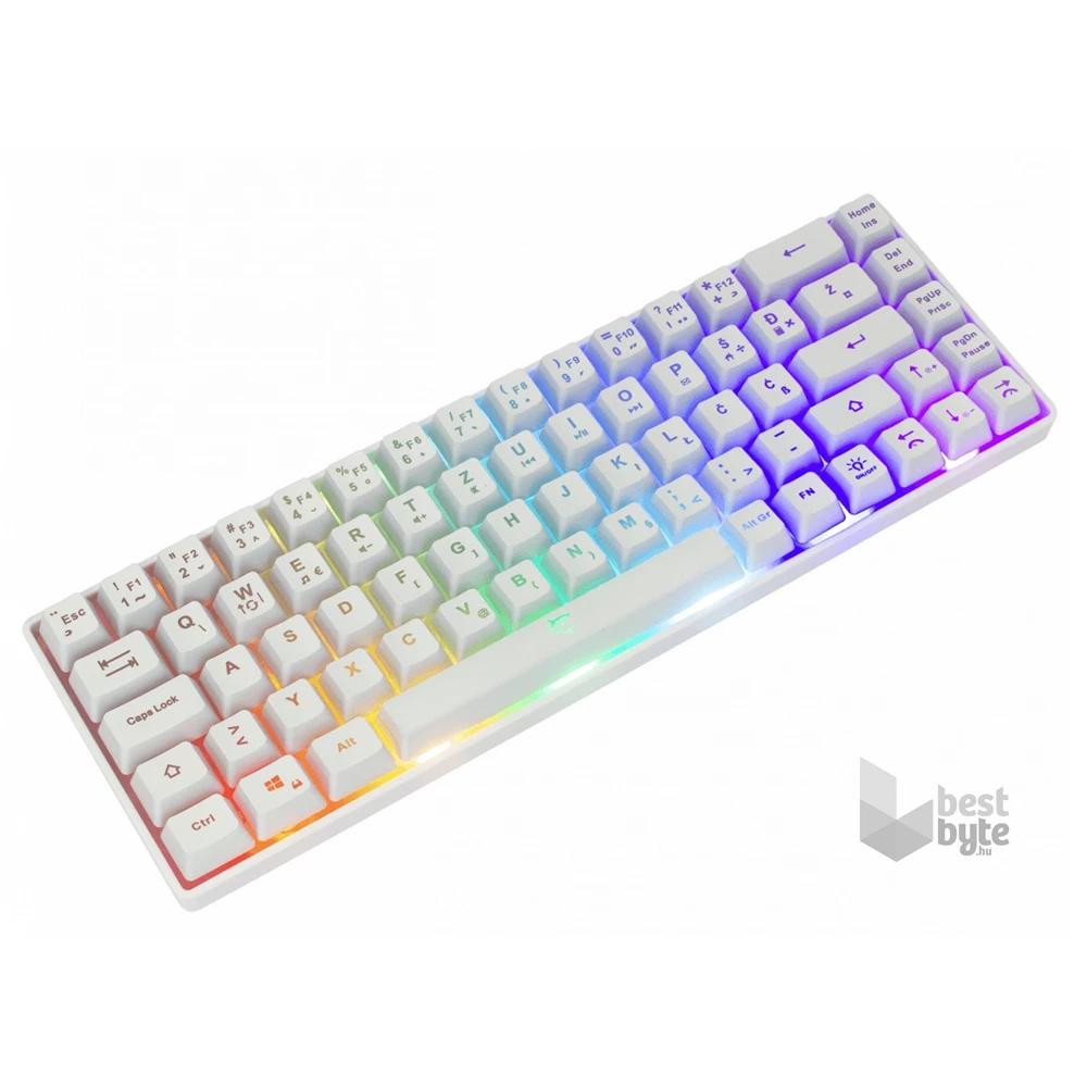 White Shark GK-2201W-HU RONIN-W fehér gamer billentyűzet