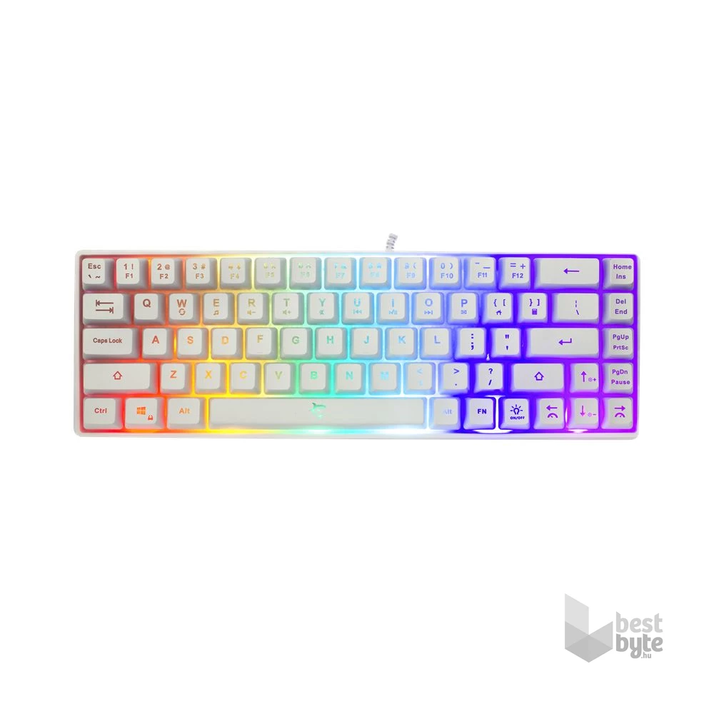 White Shark GK-2201W-US RONIN-W fehér membrán gamer billentyűzet