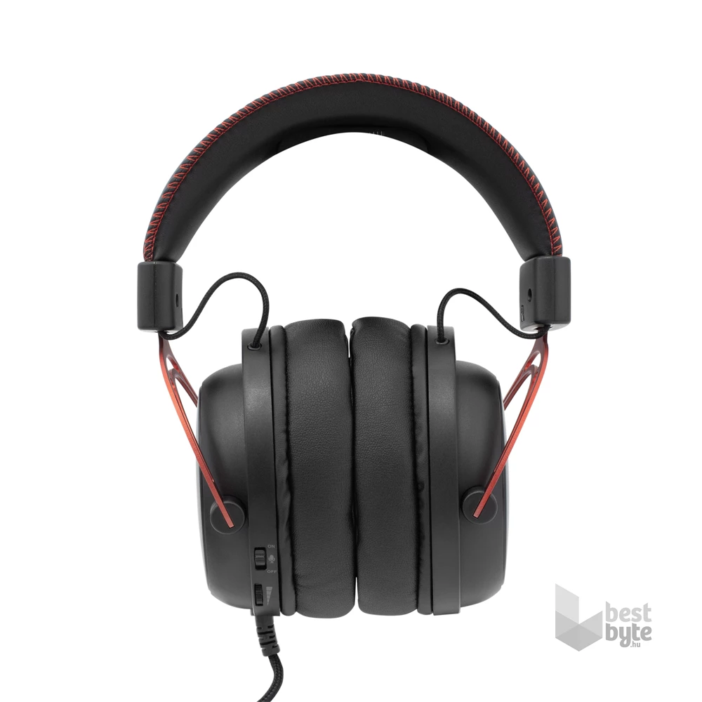 White Shark GORILLA GH-2341B/R fekete/piros gamer fejhallgató