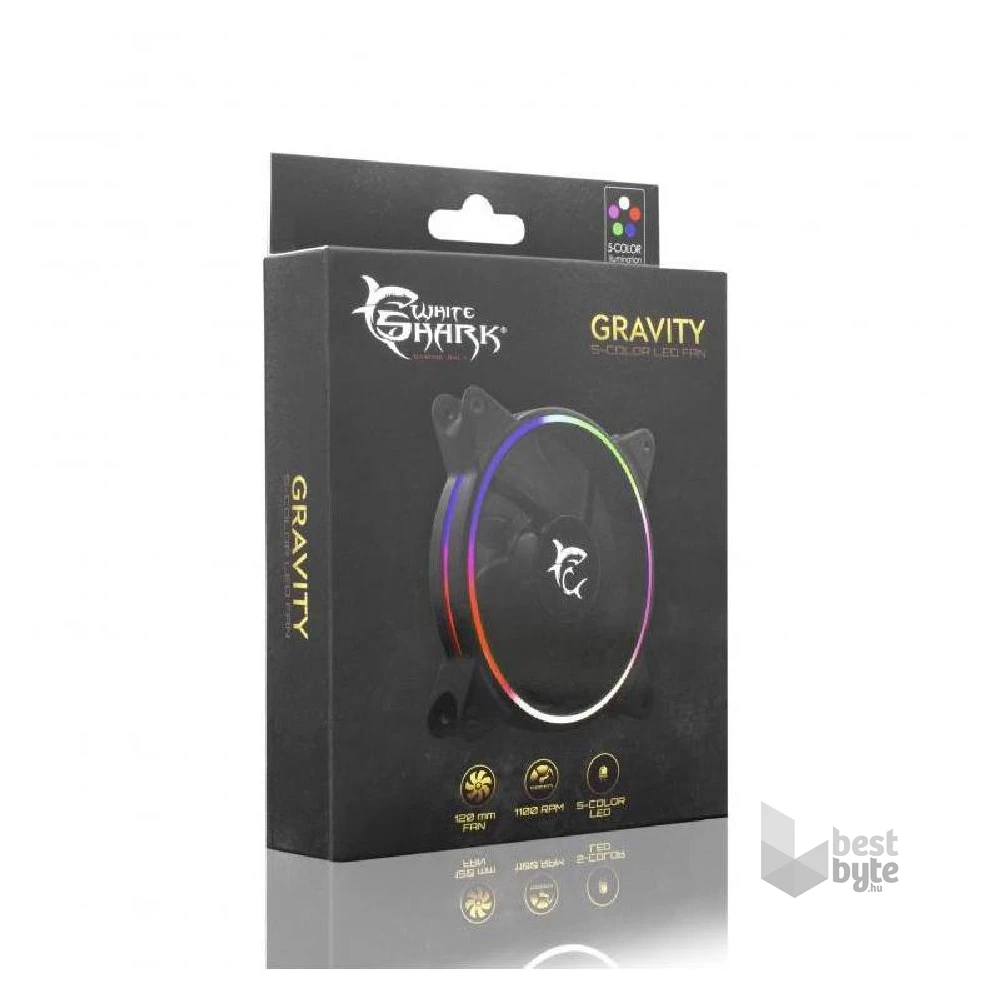 White Shark GRAVITY GCF-1250-02B-F 120x120mm ventilátor