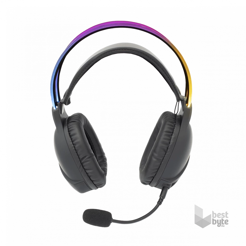 White Shark OX/RGB GH-2140 fekete gamer fejhallgató