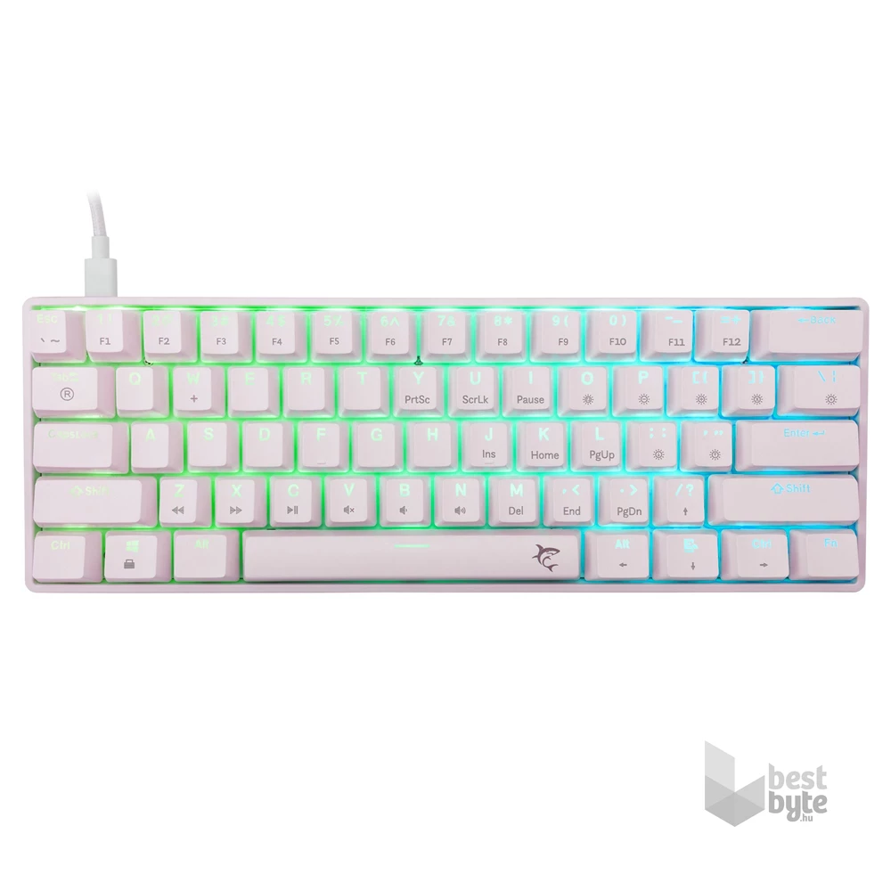 White Shark SHINOBI 2 GK-004223W/BL-HU HUN fehér mechanikus (blue switch) gamer billentyűzet