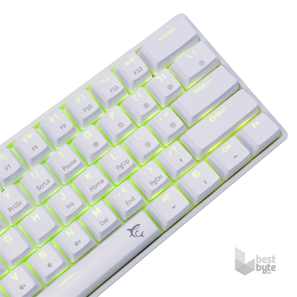 White Shark SHINOBI 2 GK-004223W/BL-HU HUN fehér mechanikus (blue switch) gamer billentyűzet