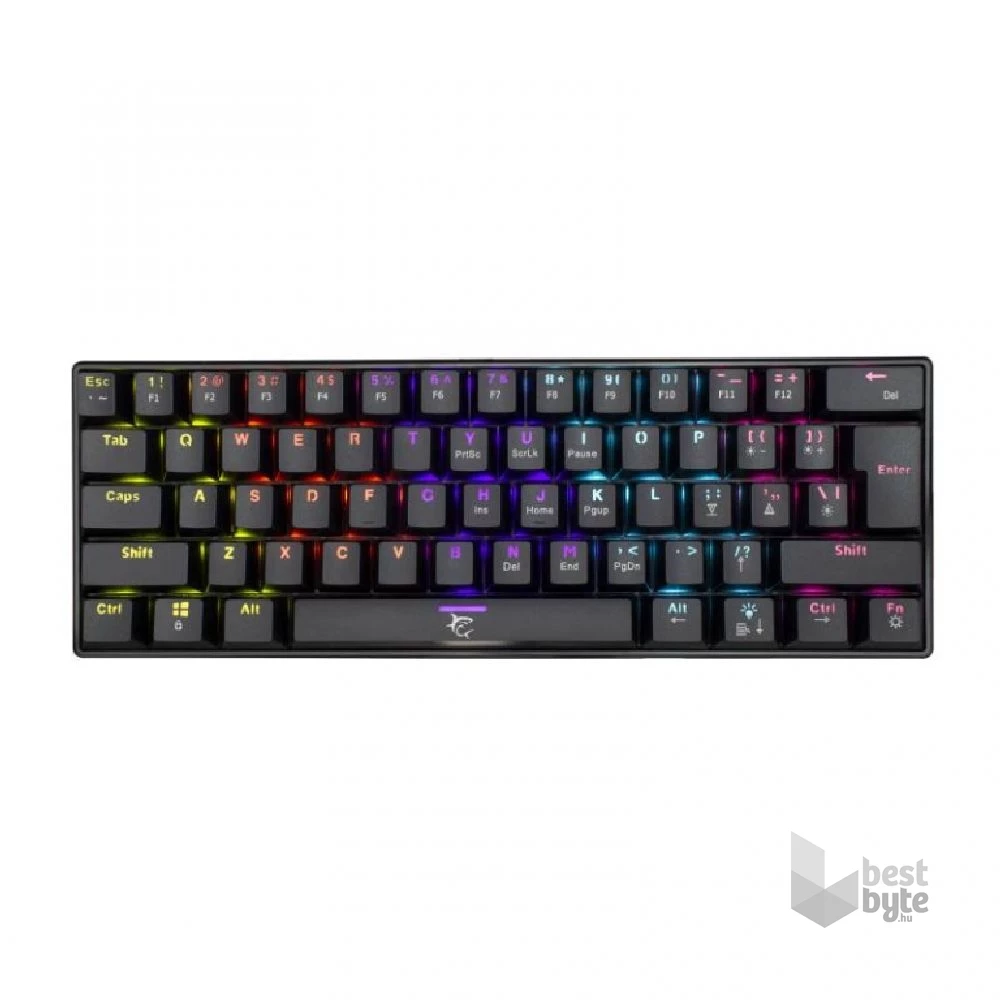 White Shark SHINOBI GK-2022B/BL-HU fekete mechanikus (blue switch) gamer billentyűzet