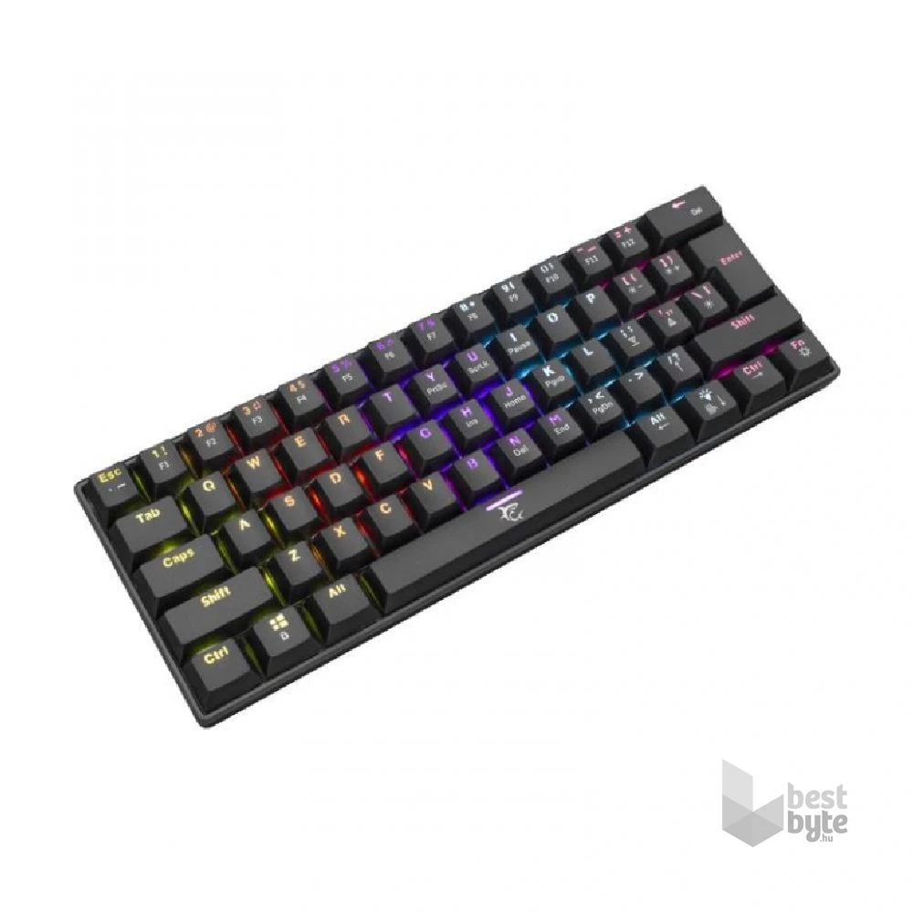 White Shark SHINOBI GK-2022B/BL-HU fekete mechanikus (blue switch) gamer billentyűzet