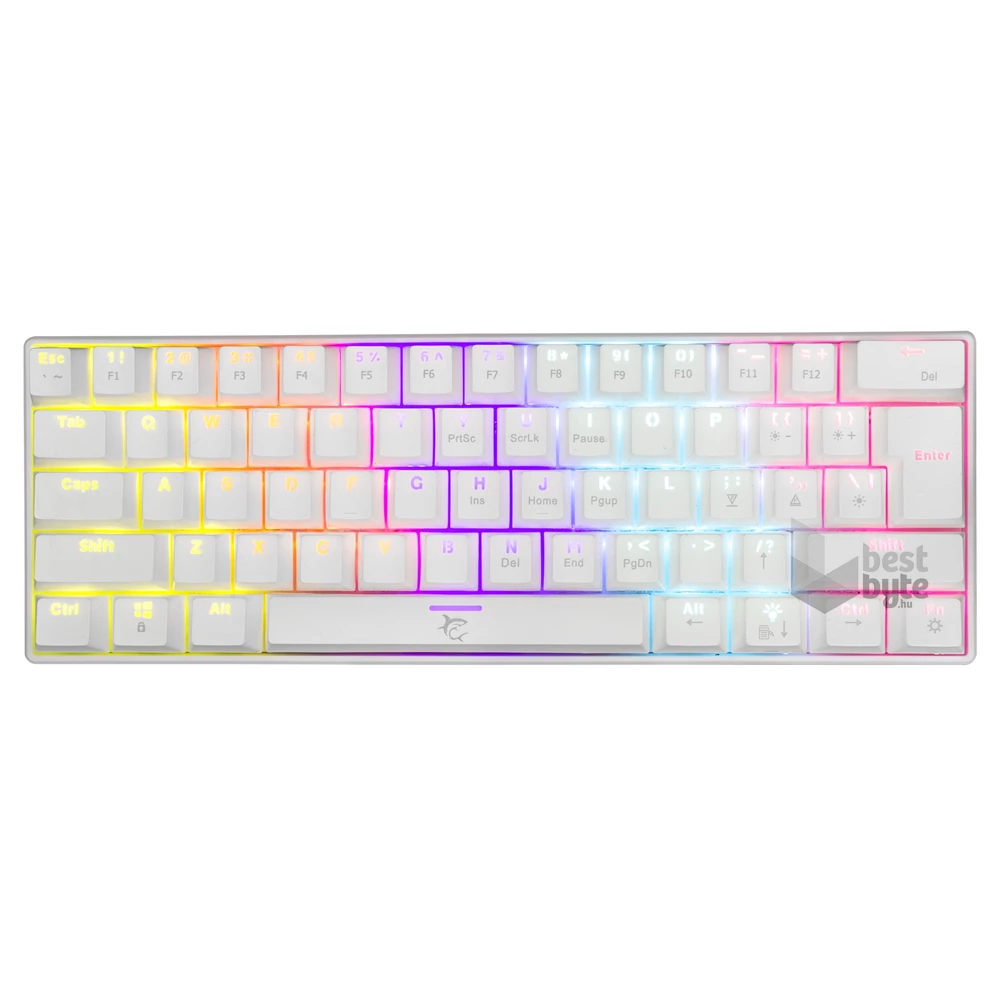 White Shark SHINOBI GK-2022W/R-HU fehér mechanikus(red switch)gamer billentyűzet