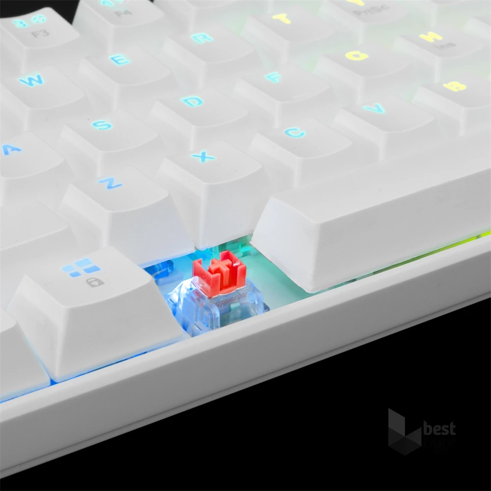 White Shark SHINOBI GK-2022W/R-HU fehér mechanikus(red switch)gamer billentyűzet