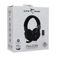 White Shark WS WGH-2441B FALCON-B vezeték nélküli fekete gamer headset