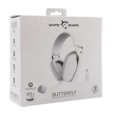 White Shark WS WGH-2442W BUTTERFLY-W vezeték nélküli fehér gamer headset