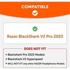 Wicked Cushions BLACKSHARK-2023-B Razer Blackshark V2 2023 WC FreeZe Cooling Gel fekete gaming fülpárna