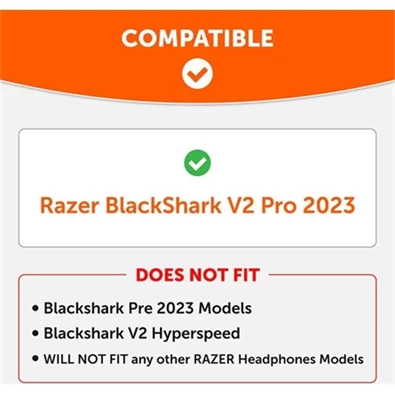 Wicked Cushions BLACKSHARK-2023-B Razer Blackshark V2 2023 WC FreeZe Cooling Gel fekete gaming fülpárna