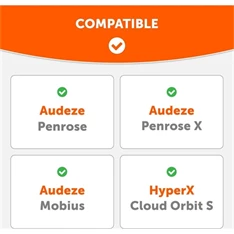 Wicked Cushions PENROSEF-B Audeze Penrose & Mobius WC FreeZe Cooling Gel fekete gaming fülpárna