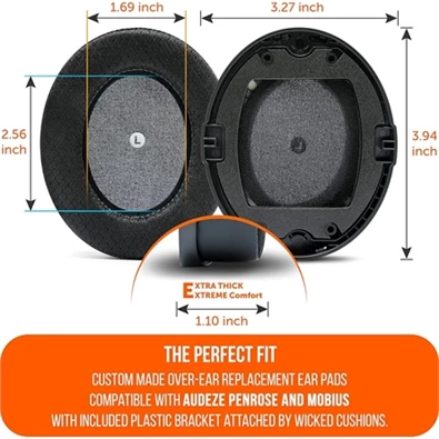 Wicked Cushions PENROSEF-B Audeze Penrose & Mobius WC FreeZe Cooling Gel fekete gaming fülpárna