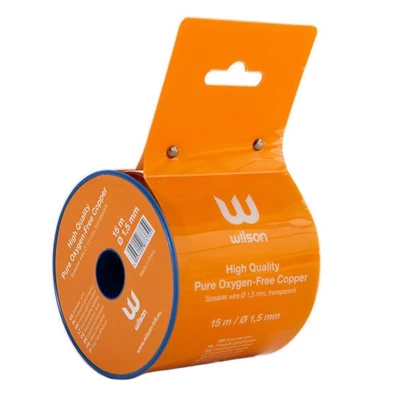 Wilson 2x1,5mm 15m átlátszó hangfalkábel