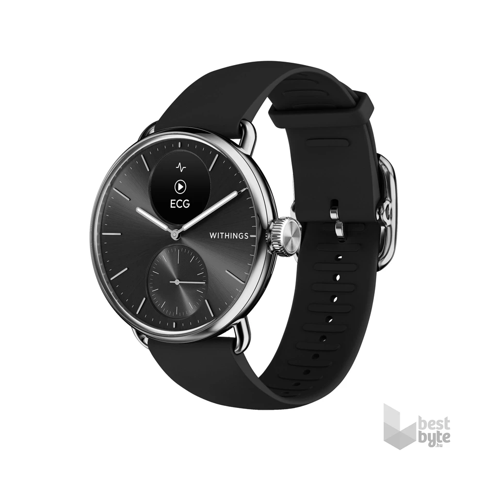 Withings HWA10-model 1 ScanWatch 2 38mm fekete okosóra