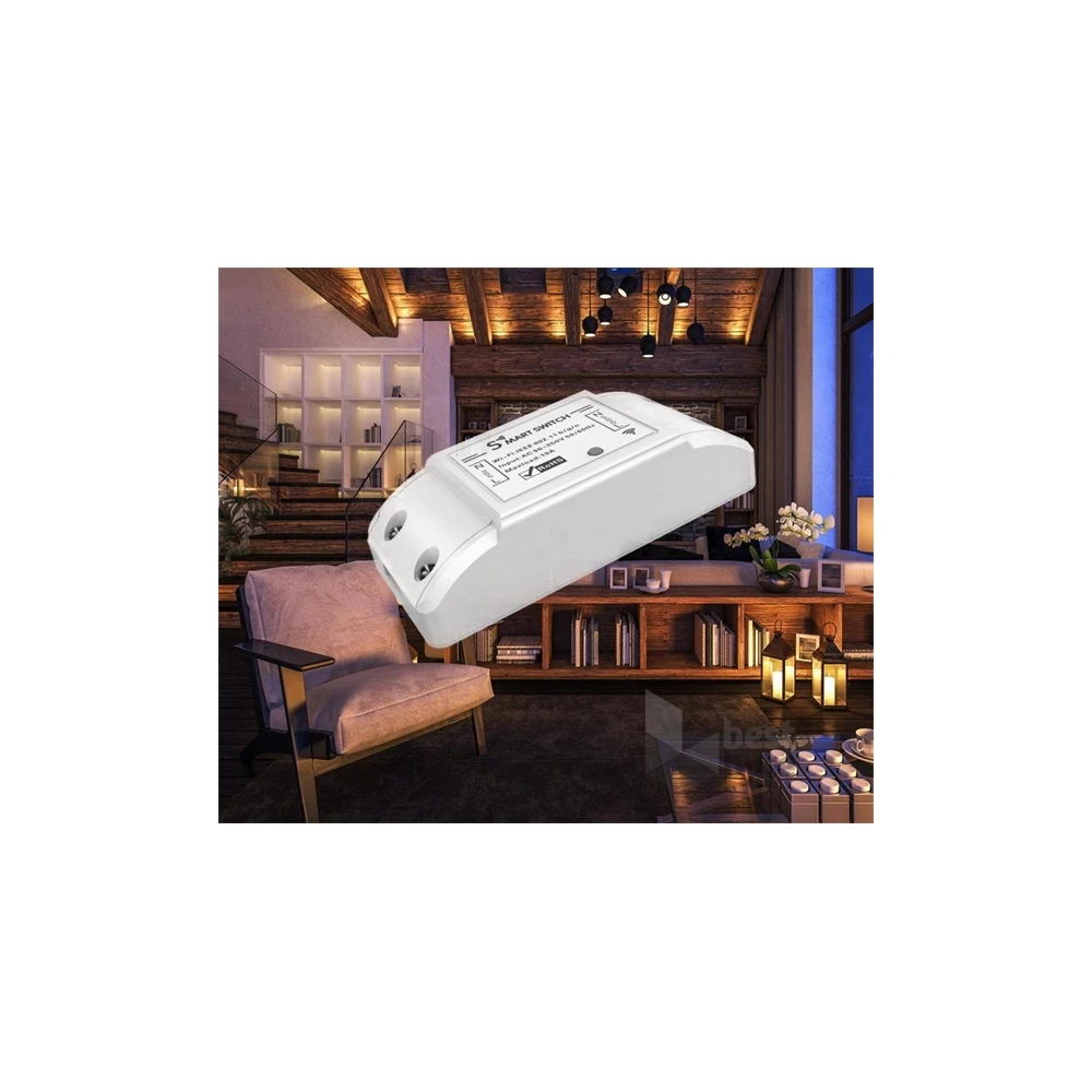 Woox Smart Home Kapcsoló - R4967 (univerzális, 10A, 2300W, Wi-Fi, távoli elérés)