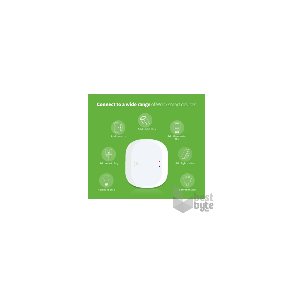 Woox Smart Zigbee Központi Hub - R7070 (2.4GHz Wi-Fi & Zigbee 3.0)