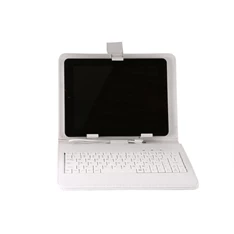 Wpower fehér sima billentyűzetes 10" tablet tok