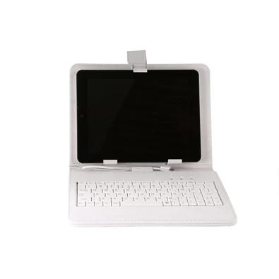 Wpower fehér sima billentyűzetes 10" tablet tok