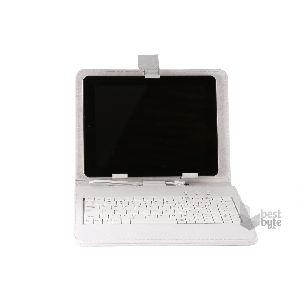 Wpower fehér sima billentyűzetes 10" tablet tok