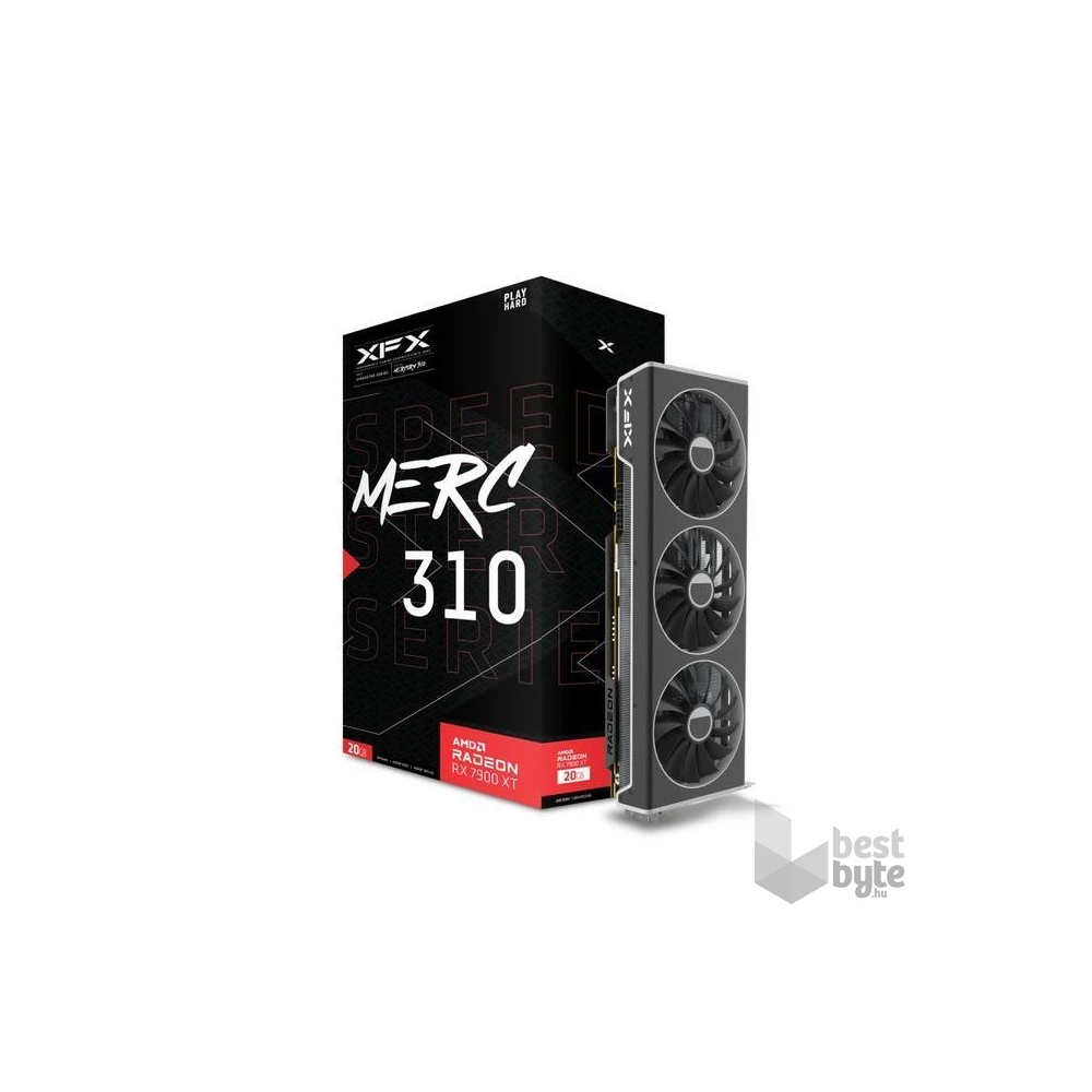XFX Speedster MERC 310 RX 7900 XT AMD 20GB GDDR6 320bit PCIe videókártya