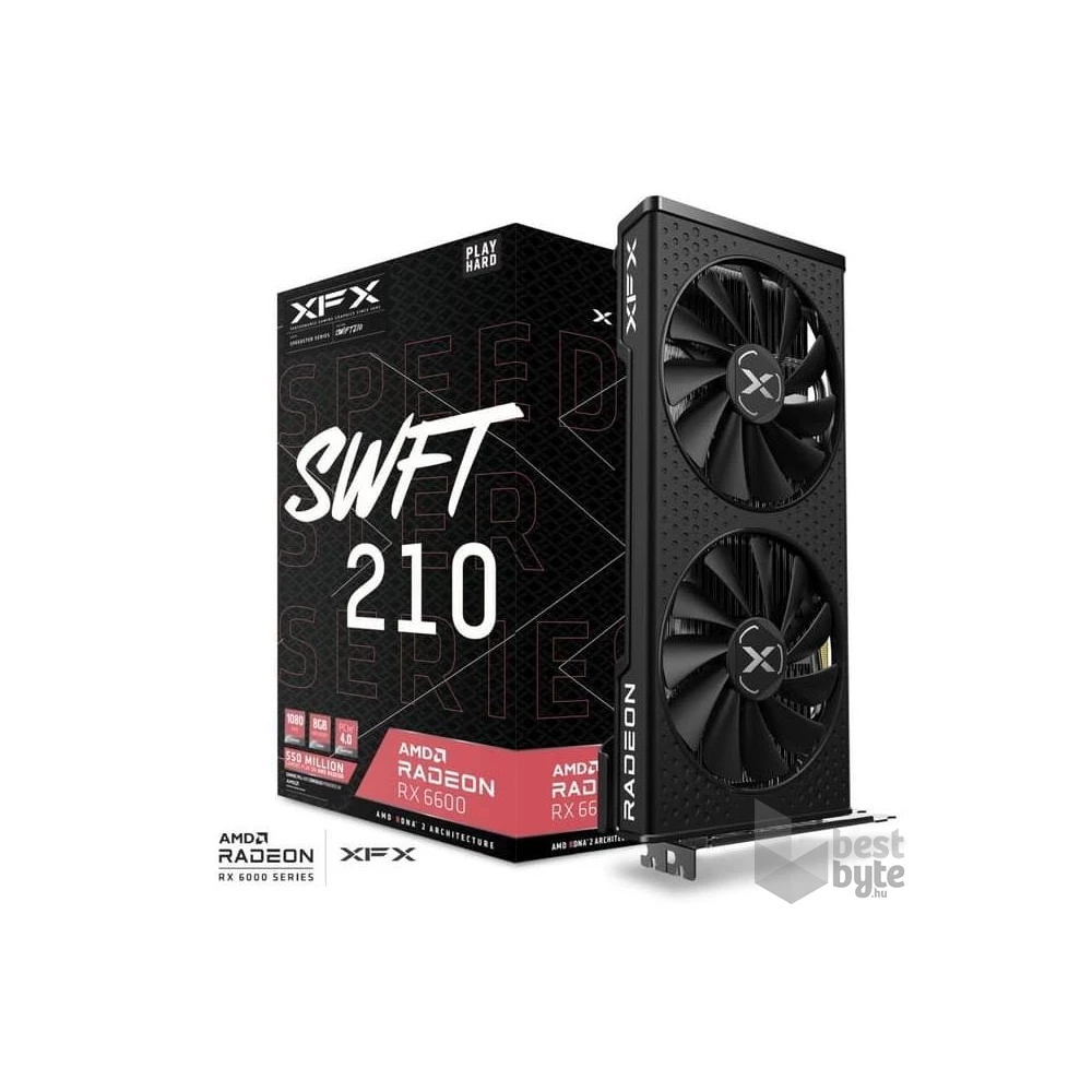 XFX Speedster SWFT 210 RX 6600 Core Gaming AMD 8GB GDDR6 128bit PCIe videókártya
